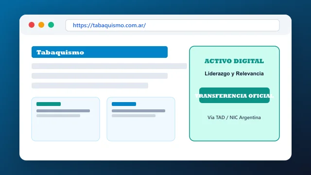 Vista del activo digital estratégico tabaquismo.com.ar y transferencia formal
