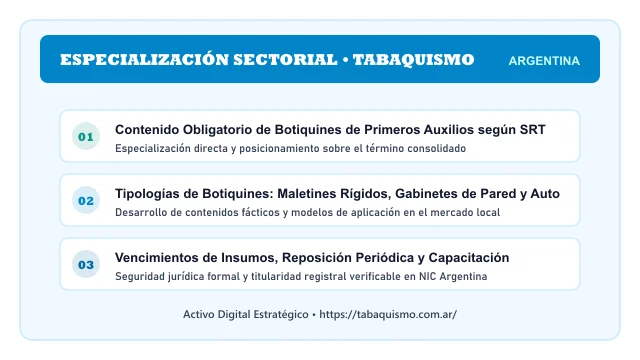 Pilares temáticos y especialización sectorial de Tabaquismo en Argentina